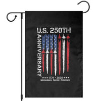 250th American Anniversary Garden Flag 250 Years America USA Flag Fighter Jets Patriotic Veterans - Wonder Print Shop