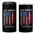 250th American Anniversary 4 in 1 Can Cooler Tumbler 250 Years America USA Flag Fighter Jets Patriotic Veterans - Wonder Print Shop