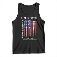 250th American Anniversary Tank Top 250 Years America USA Flag Fighter Jets Patriotic Veterans - Wonder Print Shop