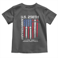 250th American Anniversary Toddler T Shirt 250 Years America USA Flag Fighter Jets Patriotic Veterans - Wonder Print Shop