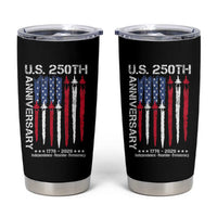 250th American Anniversary Tumbler Cup 250 Years America USA Flag Fighter Jets Patriotic Veterans - Wonder Print Shop