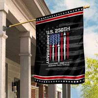 250th American Anniversary Garden Flag 250 Years America USA Flag Fighter Jets Patriotic Veterans