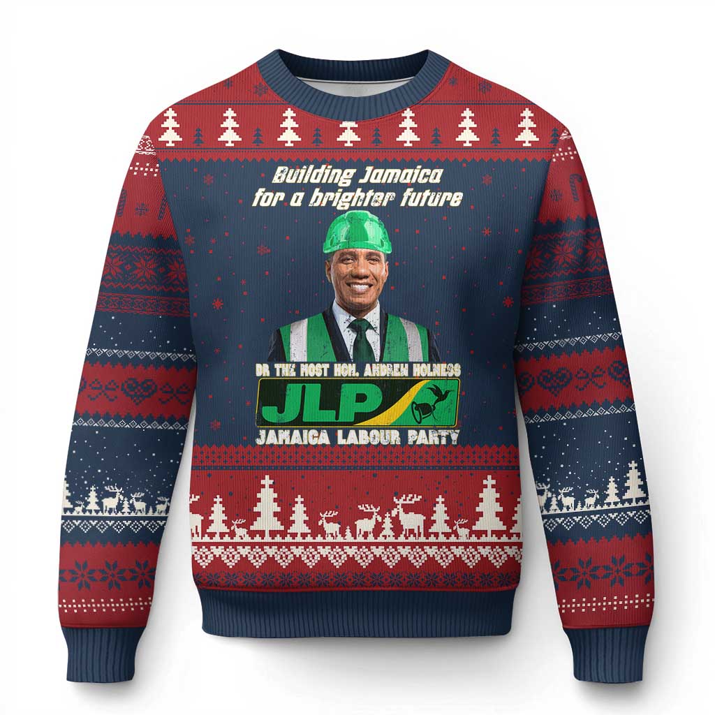 Jamaica Labour Party Ugly Christmas Sweater Andrew Holness JLP Supporter Gifts - Wonder Print Shop