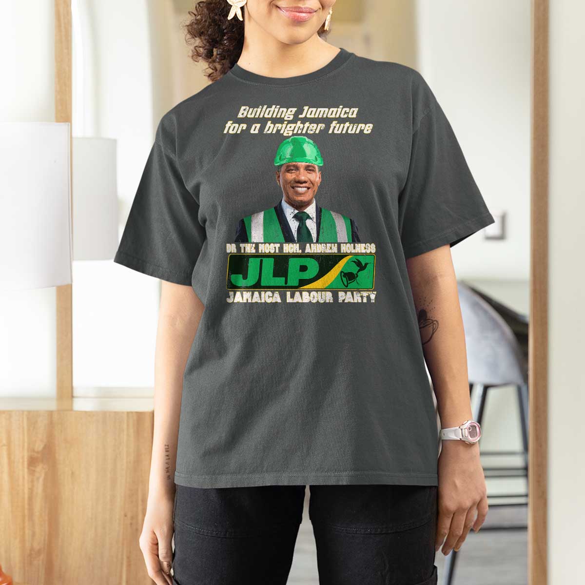 Jamaica Labour Party T Shirt For Women Andrew Holness JLP Supporter Gifts - Wonder Print Shop