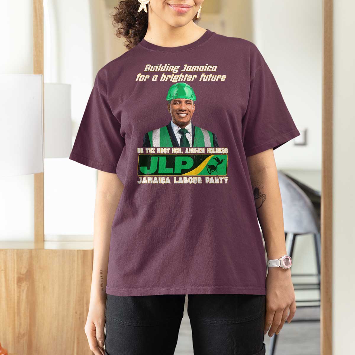 Jamaica Labour Party T Shirt For Women Andrew Holness JLP Supporter Gifts - Wonder Print Shop