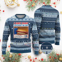 I Got That Dog In Me Hanukkah Ugly Sweater Keep 150 Dank Meme Hot Dog Combo - Wonder Print Shop