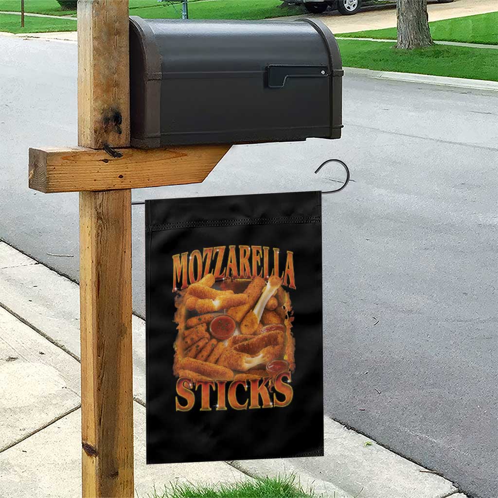 Mozzarella Sticks Garden Flag Funny Foodie Meme Snack Lover Vintage 90s - Wonder Print Shop
