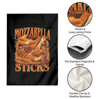 Mozzarella Sticks Garden Flag Funny Foodie Meme Snack Lover Vintage 90s - Wonder Print Shop