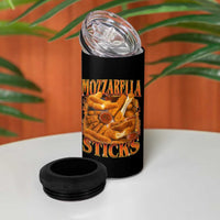 Mozzarella Sticks 4 in 1 Can Cooler Tumbler Funny Foodie Meme Snack Lover Vintage 90s - Wonder Print Shop