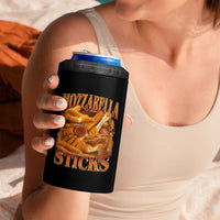Mozzarella Sticks 4 in 1 Can Cooler Tumbler Funny Foodie Meme Snack Lover Vintage 90s - Wonder Print Shop