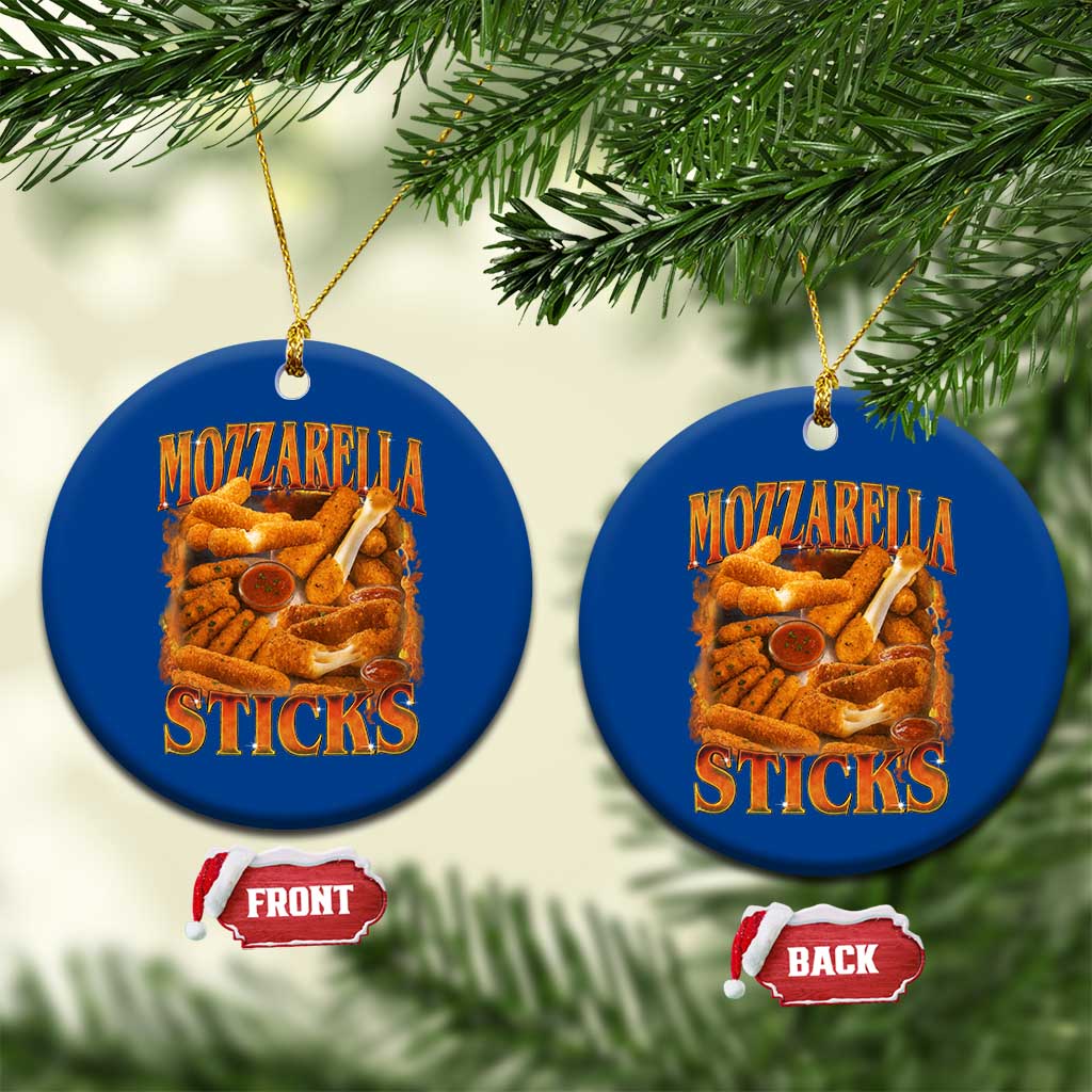 Mozzarella Sticks Ceramic Ornament Funny Foodie Meme Snack Lover Vintage 90s - Wonder Print Shop