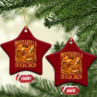 Mozzarella Sticks Ceramic Ornament Funny Foodie Meme Snack Lover Vintage 90s - Wonder Print Shop