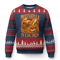 Mozzarella Sticks Ugly Christmas Sweater Funny Foodie Meme Snack Lover Vintage 90s - Wonder Print Shop