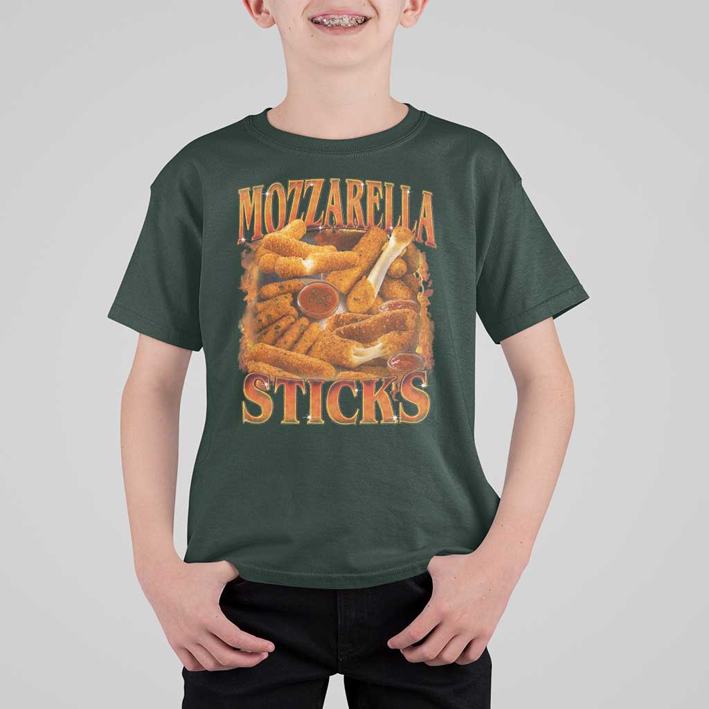 Mozzarella Sticks T Shirt For Kid Funny Foodie Meme Snack Lover Vintage 90s - Wonder Print Shop