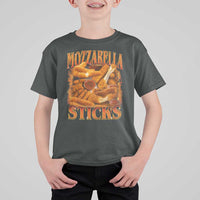 Mozzarella Sticks T Shirt For Kid Funny Foodie Meme Snack Lover Vintage 90s - Wonder Print Shop