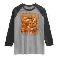 Mozzarella Sticks Raglan Shirt Funny Foodie Meme Snack Lover Vintage 90s - Wonder Print Shop