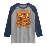 Mozzarella Sticks Raglan Shirt Funny Foodie Meme Snack Lover Vintage 90s - Wonder Print Shop