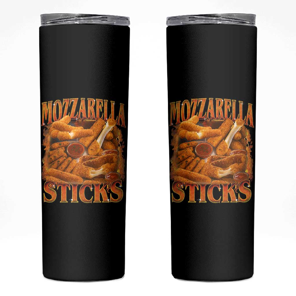 Mozzarella Sticks Skinny Tumbler Funny Foodie Meme Snack Lover Vintage 90s - Wonder Print Shop
