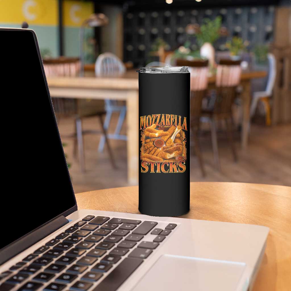 Mozzarella Sticks Skinny Tumbler Funny Foodie Meme Snack Lover Vintage 90s - Wonder Print Shop