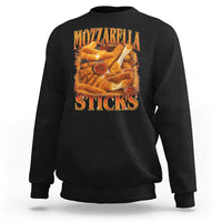 Mozzarella Sticks Sweatshirt Funny Foodie Meme Snack Lover Vintage 90s - Wonder Print Shop