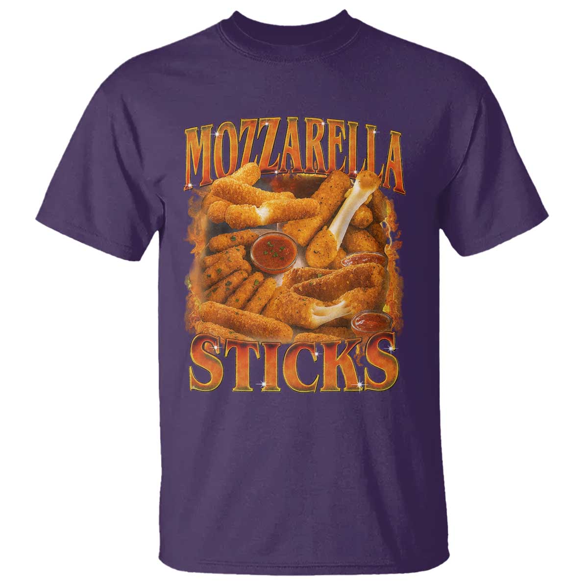 Mozzarella Sticks T Shirt Funny Foodie Meme Snack Lover Vintage 90s - Wonder Print Shop