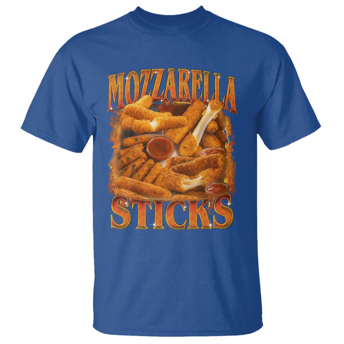 Mozzarella Sticks T Shirt Funny Foodie Meme Snack Lover Vintage 90s - Wonder Print Shop