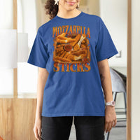 Mozzarella Sticks T Shirt For Women Funny Foodie Meme Snack Lover Vintage 90s - Wonder Print Shop