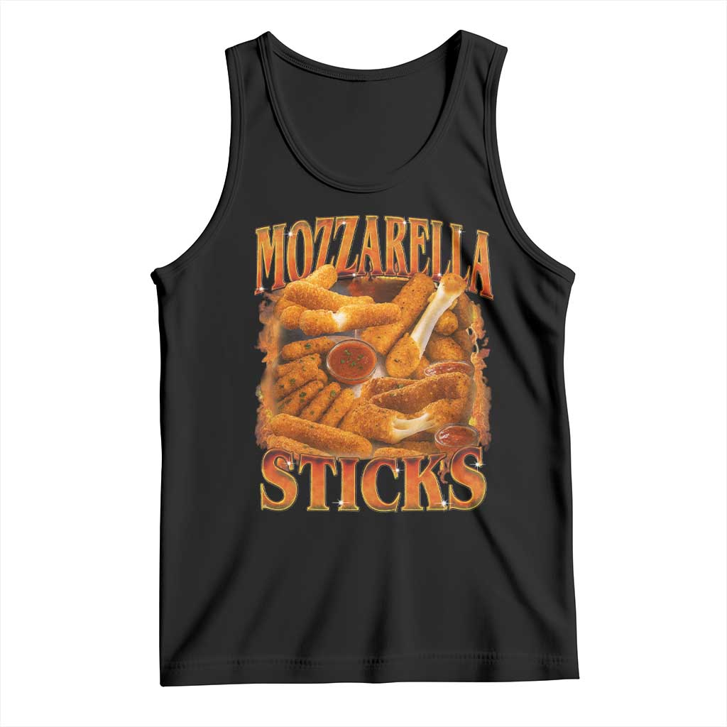 Mozzarella Sticks Tank Top Funny Foodie Meme Snack Lover Vintage 90s - Wonder Print Shop