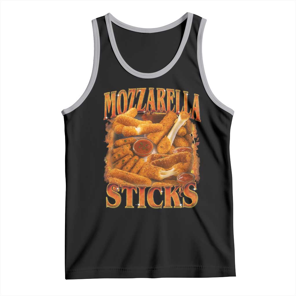 Mozzarella Sticks Tank Top Funny Foodie Meme Snack Lover Vintage 90s - Wonder Print Shop
