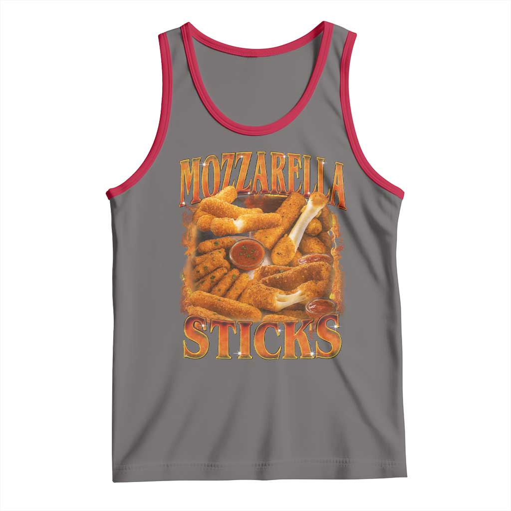 Mozzarella Sticks Tank Top Funny Foodie Meme Snack Lover Vintage 90s - Wonder Print Shop