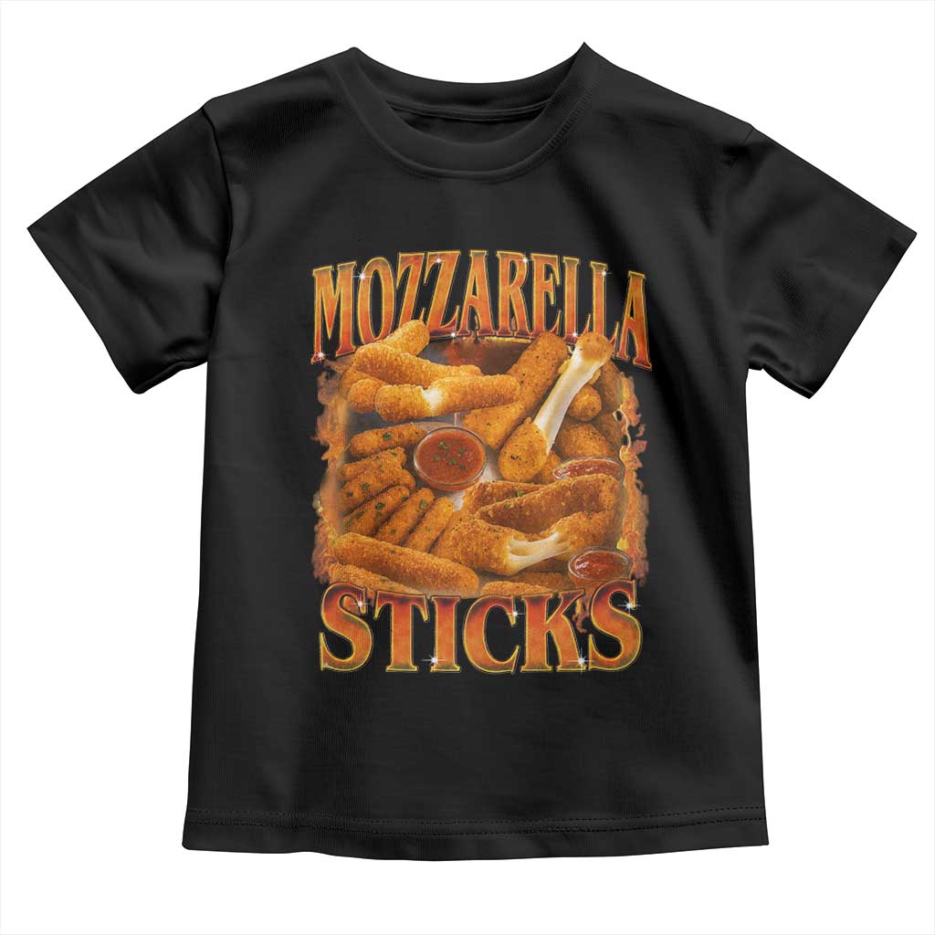 Mozzarella Sticks Toddler T Shirt Funny Foodie Meme Snack Lover Vintage 90s - Wonder Print Shop