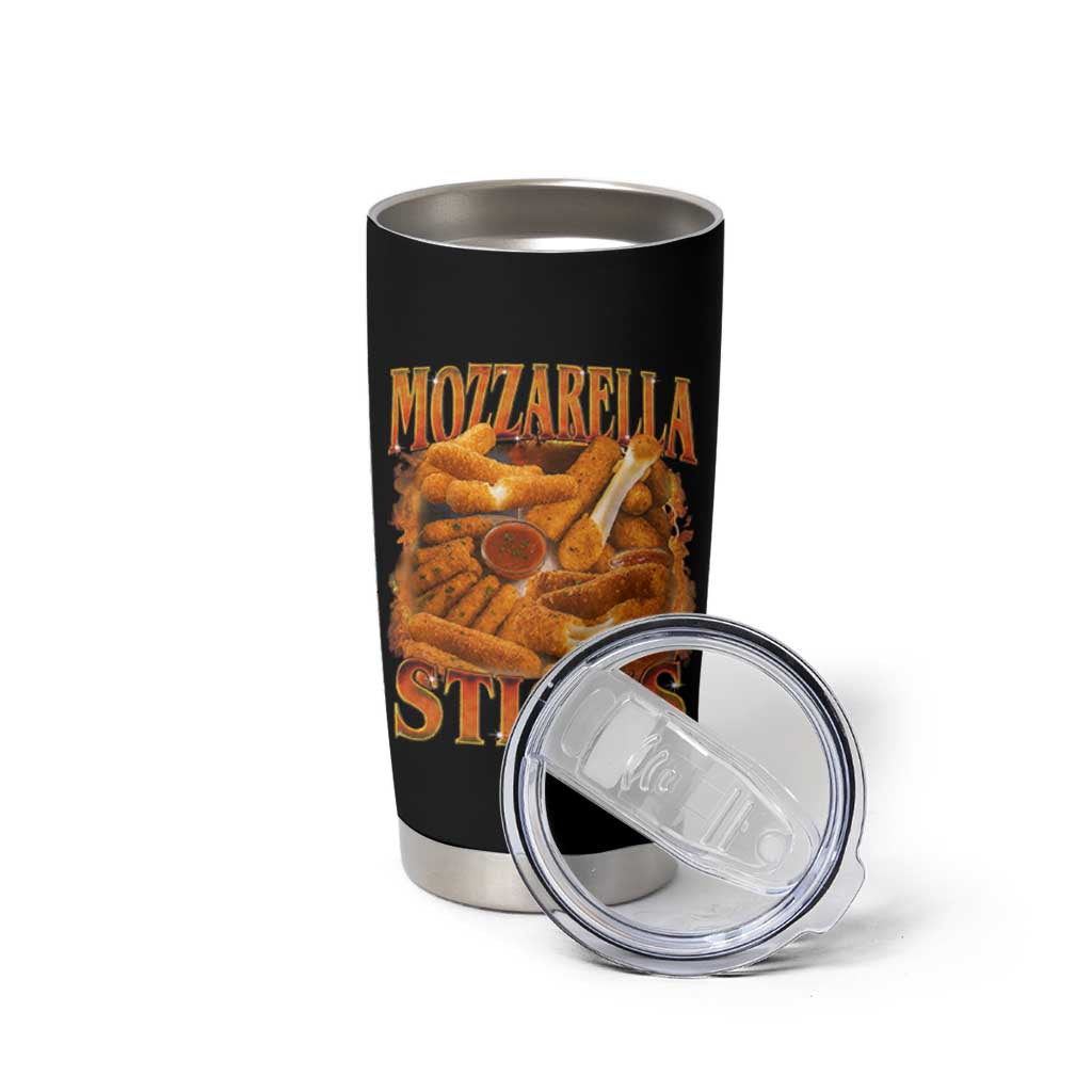 Mozzarella Sticks Tumbler Cup Funny Foodie Meme Snack Lover Vintage 90s - Wonder Print Shop