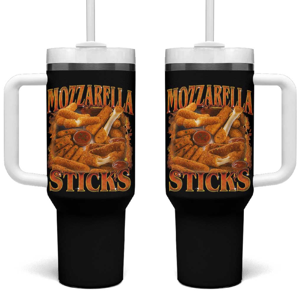 Mozzarella Sticks Tumbler With Handle Funny Foodie Meme Snack Lover Vintage 90s - Wonder Print Shop