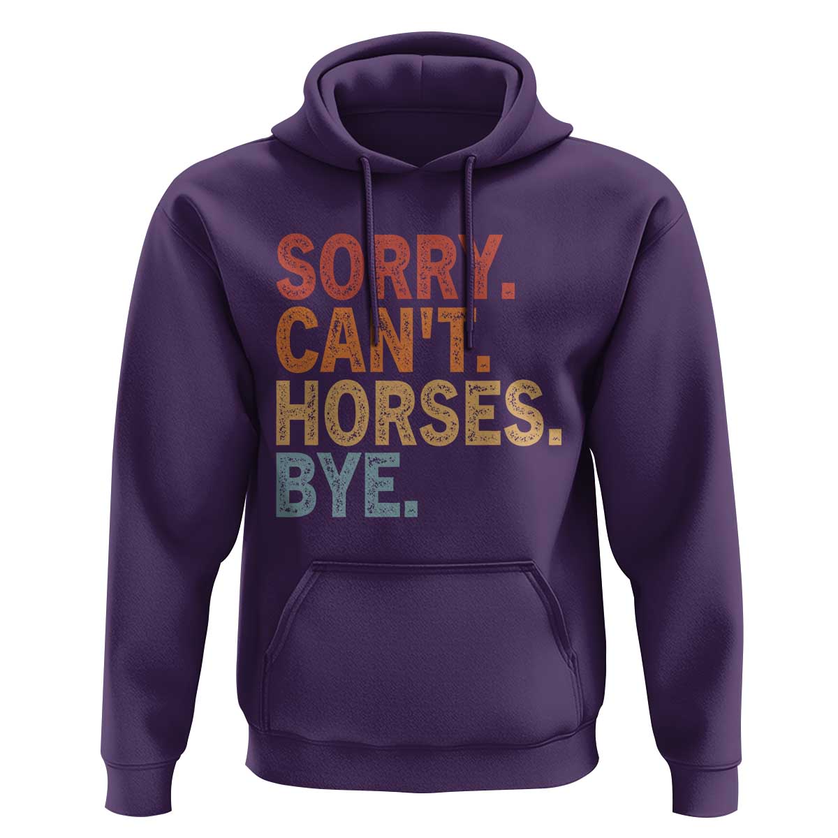 Sorry Cant Horses Bye Hoodie Fun Horse Lover Humor - Wonder Print Shop