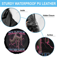 Hold Your Horses Funny Meme Spare Tire Cover Vintage 90s Style Bootleg Graphic - Wonder Print Shop