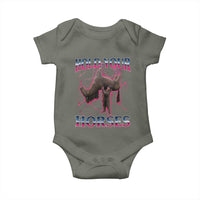 Hold Your Horses Funny Meme Baby Onesie Vintage 90s Style Bootleg Graphic - Wonder Print Shop