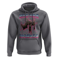 Hold Your Horses Funny Meme Hoodie Vintage 90s Style Bootleg Graphic - Wonder Print Shop