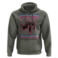 Hold Your Horses Funny Meme Hoodie Vintage 90s Style Bootleg Graphic - Wonder Print Shop