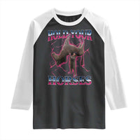 Hold Your Horses Funny Meme Raglan Shirt Vintage 90s Style Bootleg Graphic - Wonder Print Shop
