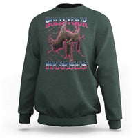 Hold Your Horses Funny Meme Sweatshirt Vintage 90s Style Bootleg Graphic - Wonder Print Shop