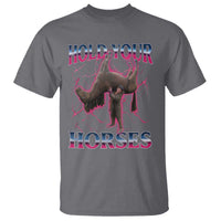 Hold Your Horses Funny Meme T Shirt Vintage 90s Style Bootleg Graphic - Wonder Print Shop