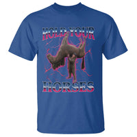 Hold Your Horses Funny Meme T Shirt Vintage 90s Style Bootleg Graphic - Wonder Print Shop