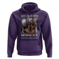 Funny Meme Hold Your Horses Hoodie Vintage 90s Style Bootleg Graphic - Wonder Print Shop
