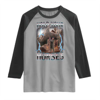 Funny Meme Hold Your Horses Raglan Shirt Vintage 90s Style Bootleg Graphic - Wonder Print Shop