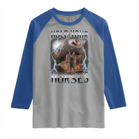 Funny Meme Hold Your Horses Raglan Shirt Vintage 90s Style Bootleg Graphic - Wonder Print Shop