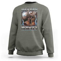 Funny Meme Hold Your Horses Sweatshirt Vintage 90s Style Bootleg Graphic - Wonder Print Shop