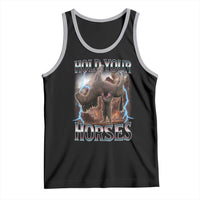 Funny Meme Hold Your Horses Tank Top Vintage 90s Style Bootleg Graphic - Wonder Print Shop