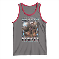 Funny Meme Hold Your Horses Tank Top Vintage 90s Style Bootleg Graphic - Wonder Print Shop