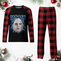 Eggward Plaid Pajama Set Funny Unhinged Meme Gen Z Humor Bootleg Graphic - Wonder Print Shop