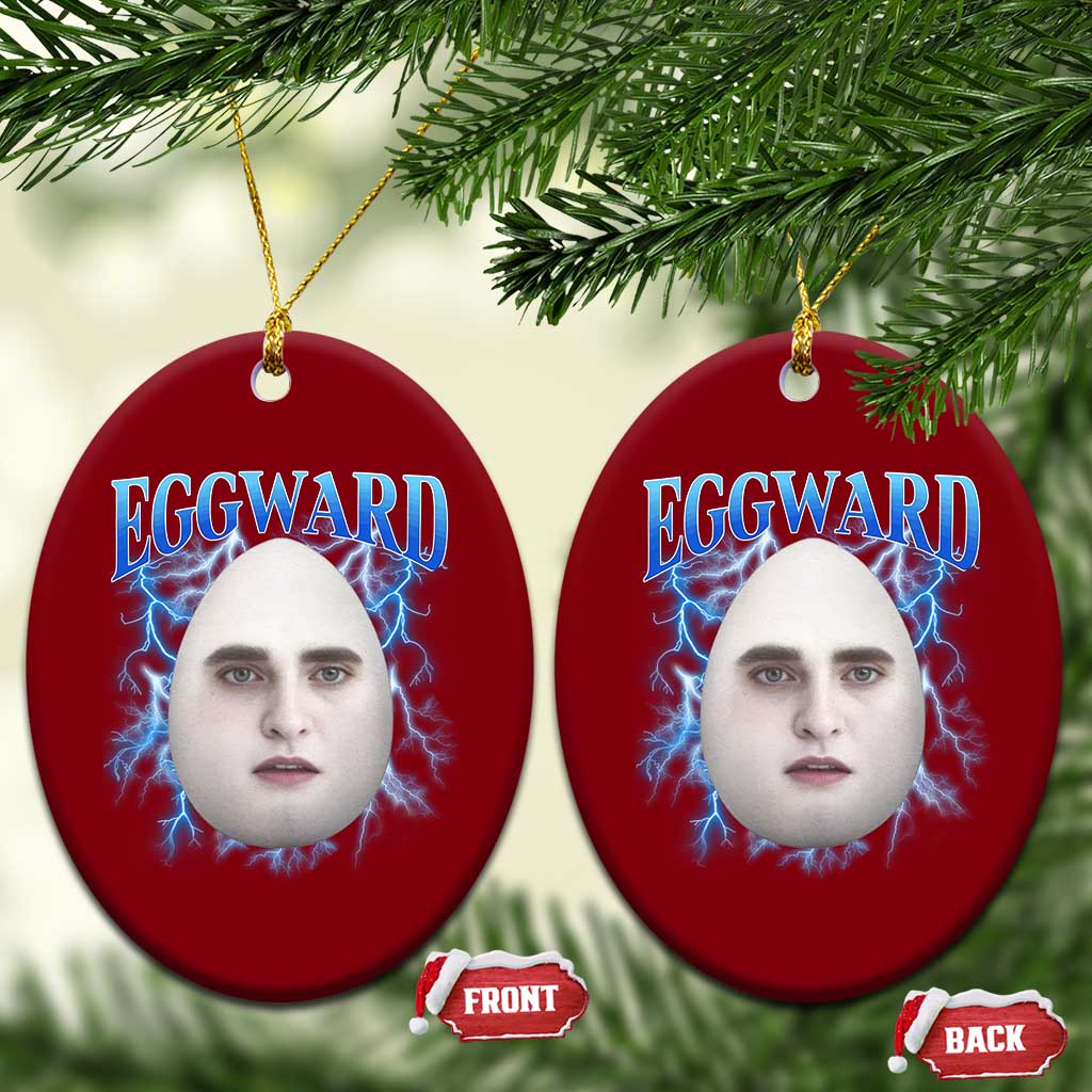 Eggward Ceramic Ornament Funny Unhinged Meme Gen Z Humor Bootleg Graphic - Wonder Print Shop